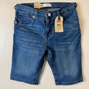 NWT Levis 511 Slim Cut Off Shorts Boys Size 16REG W28